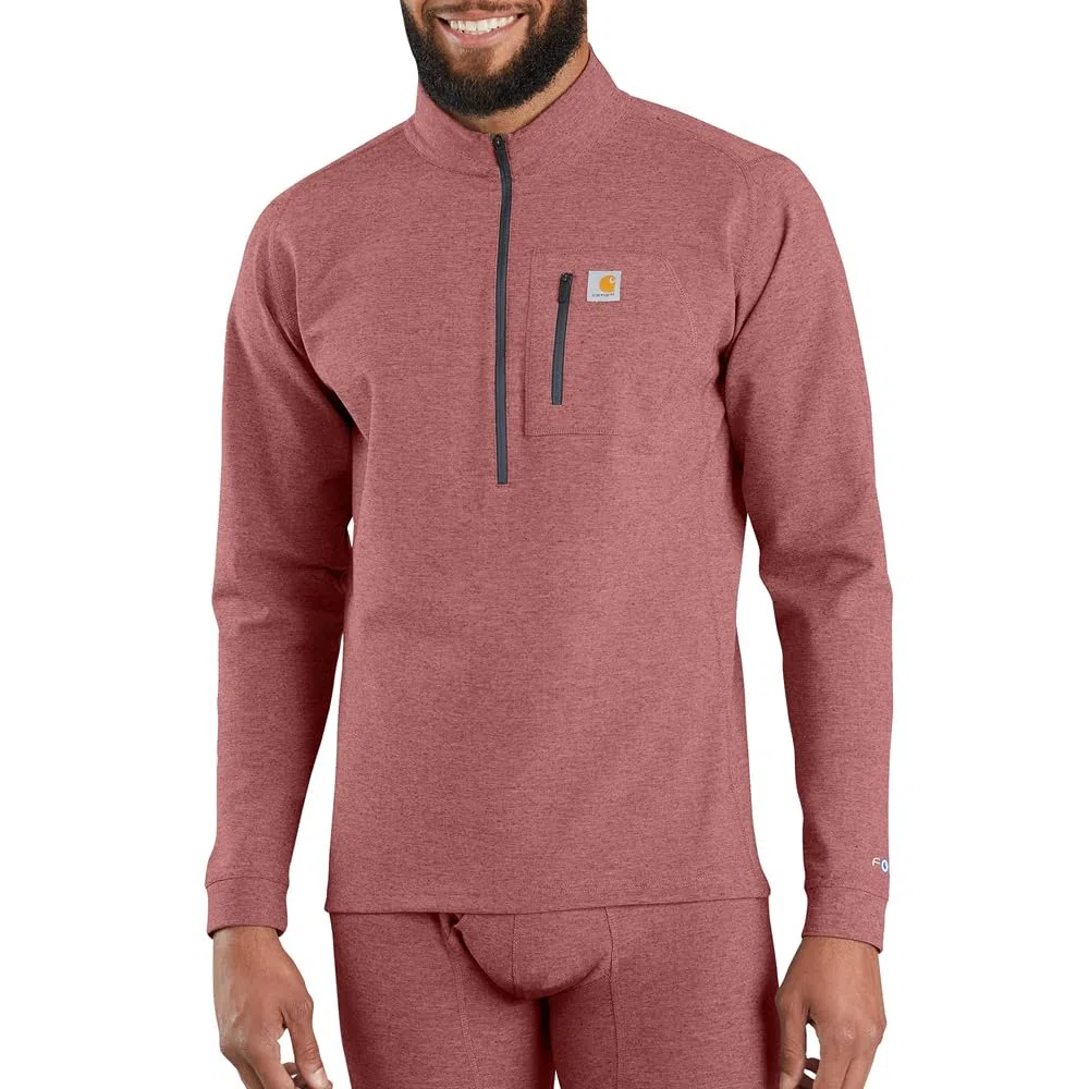 Carhartt Base Force Tech Quarter-Zip Thermal Base Layer Long Sleeve Shirt Camiseta Hombre (Pack de 1)