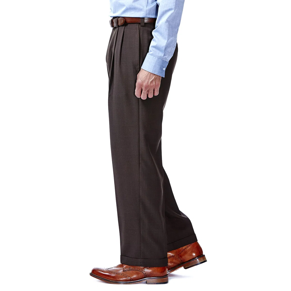 Haggar ECLO Repreve Stria - Pantalón de Vestir con Frente Plano, Tallas Grandes Y Altas - Big & Tall Repreve Stria - Pantalón de Vestir Hombre