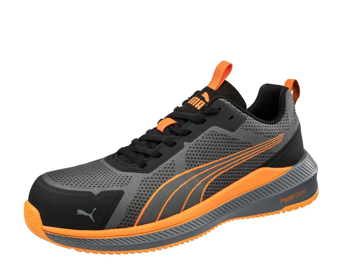 PUMA Safety Slide Low S1PS ESD FO HRO SR Zapatos de seguridad unisex antideslizantes sin metal vegano tapa de fibra de vidrio zapatos de trabajo