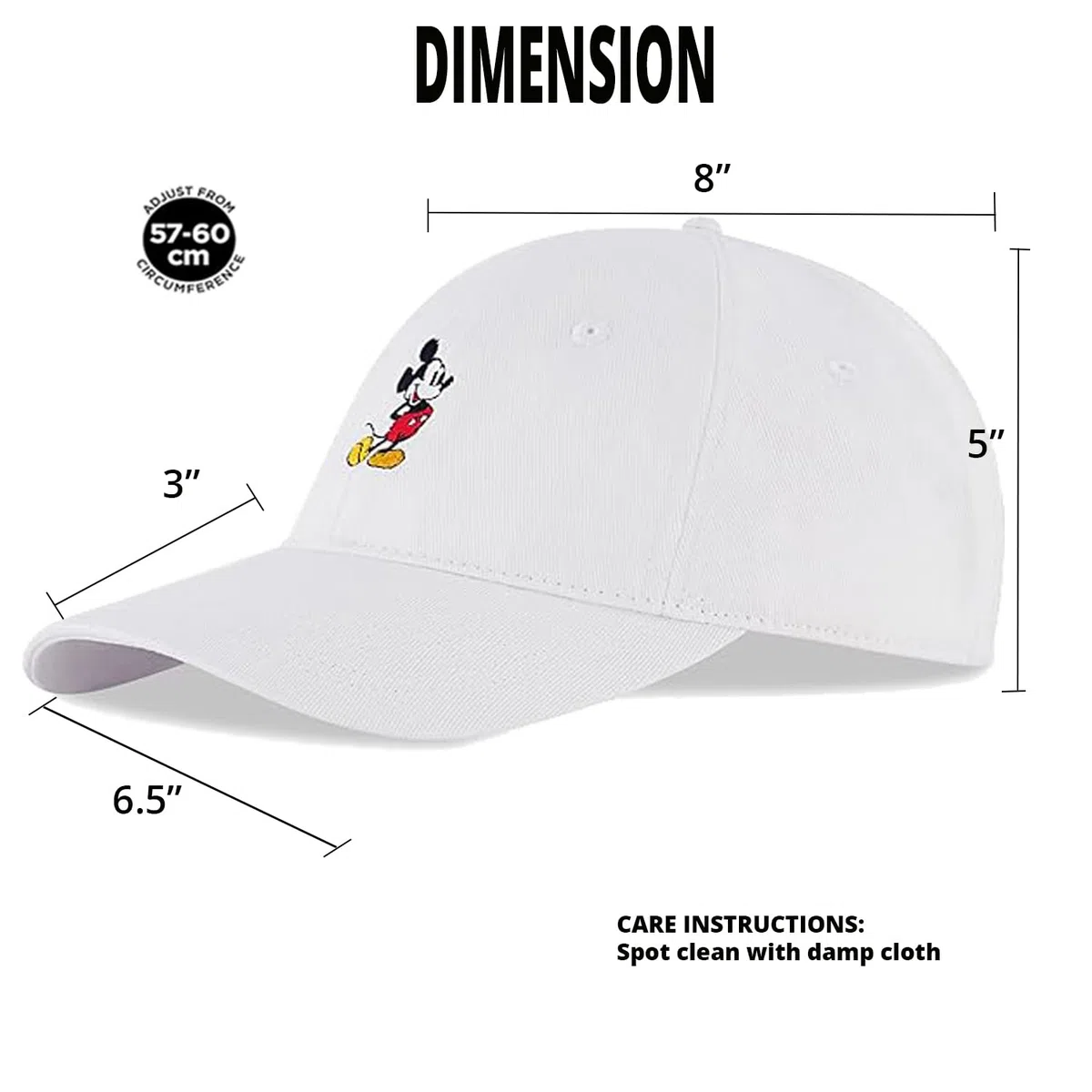 Disney Adult Baseball Cap, Mickey Mouse Adjustable Dad Hat Gorra de béisbol para Hombre
