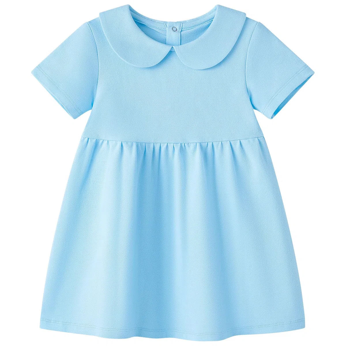 pureborn Vestido de algodón para niña, de 0 a 6 años, color liso