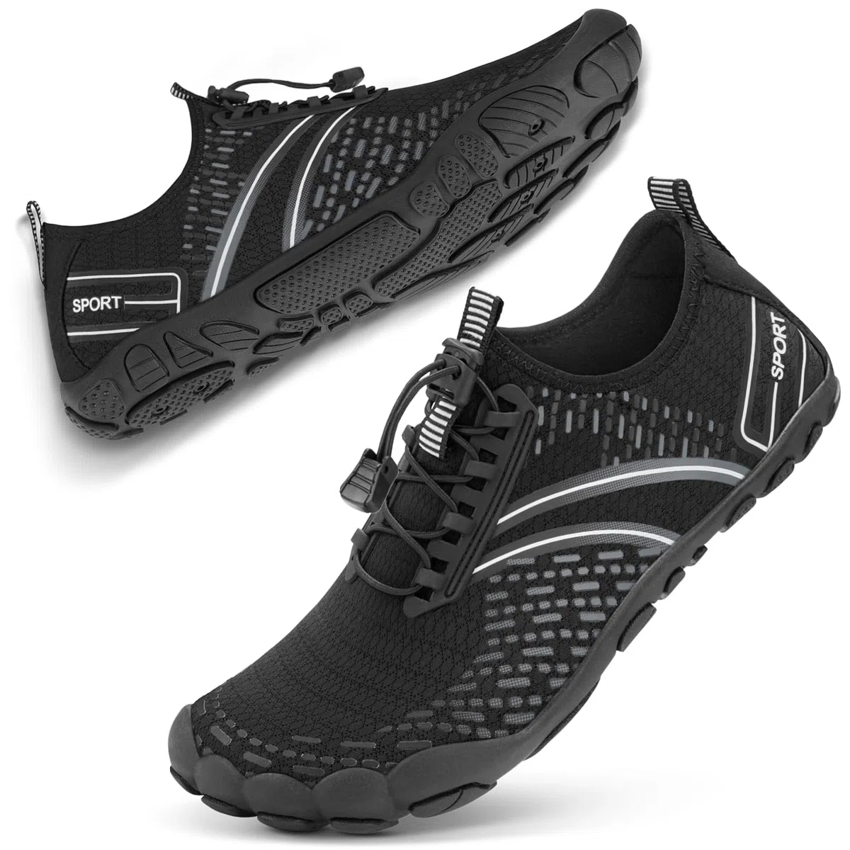 ATHMILE Zapatos acuáticos para senderismo y hombre descalzos para mujer, playa, natación, piscina, río, secado rápido, atléticos, puntera ancha, deportes al aire libre, kayak, barco, escalada, yoga
