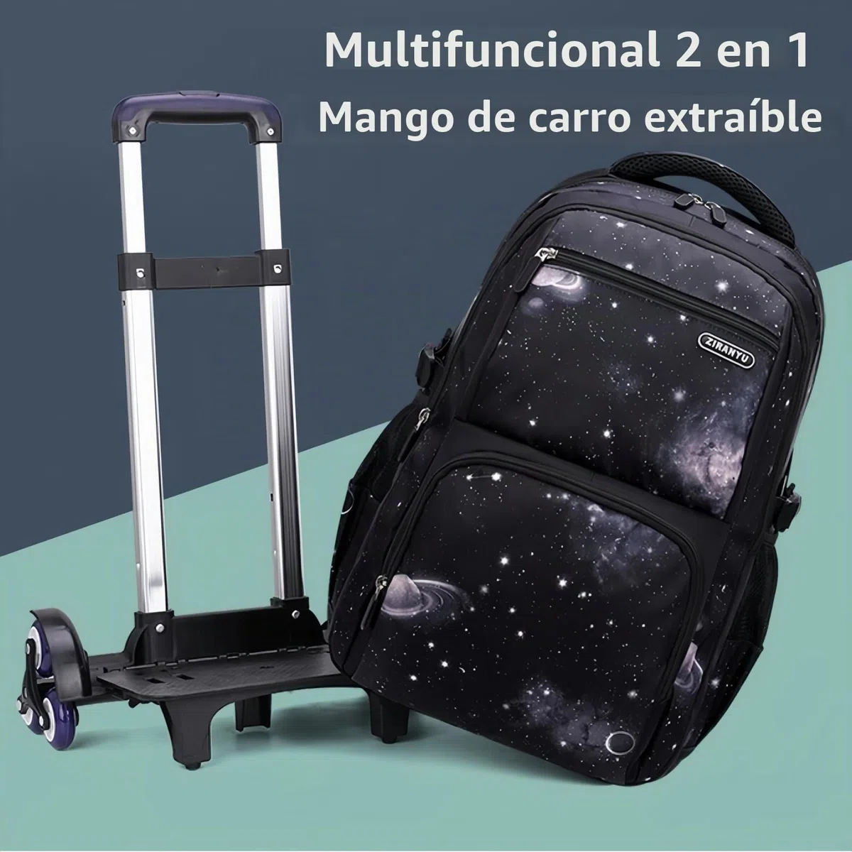 Mochila con Ruedas para Niños, Juego de 3 Mochilas Escolares Trolley con Bolsa de Almuerzo Estuche para Niño Primaria