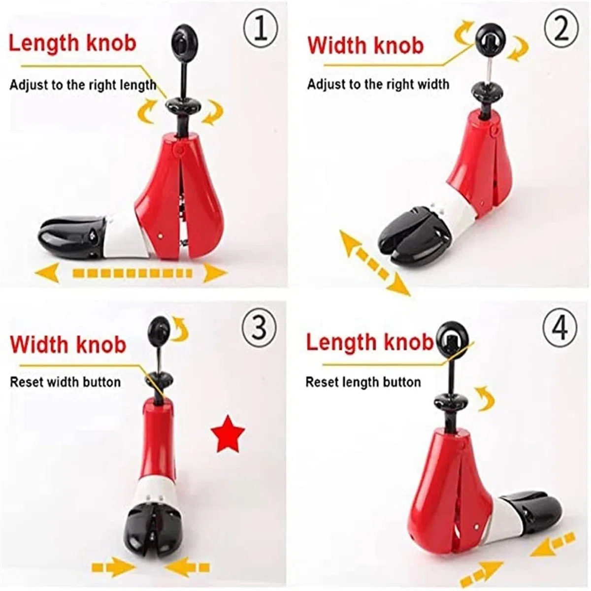 Ensanchador de zapatos ajustable for hombres y mujeres, profesionales caña alta, expansor moldeador árboles, ensanchadores Widiner deportivos, 1 ud