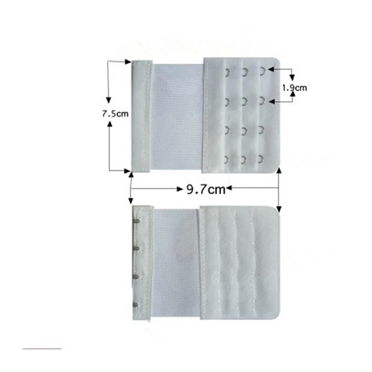 Extensor de Sujetador, 1 Pieza, 2 Filas, 3, 4 Ganchos, Correa extensora, cinturón extensión Alargado Ajustable for Mujer