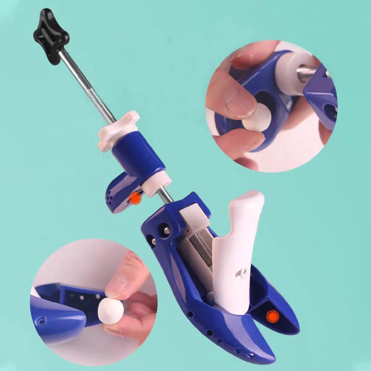 REVAHI Plástico Estirador de Zapatos, Hormas para Zapatos para Mujer Hombre, Expansor de Zapatos, Ajustable Longitud y Anchura, Azul