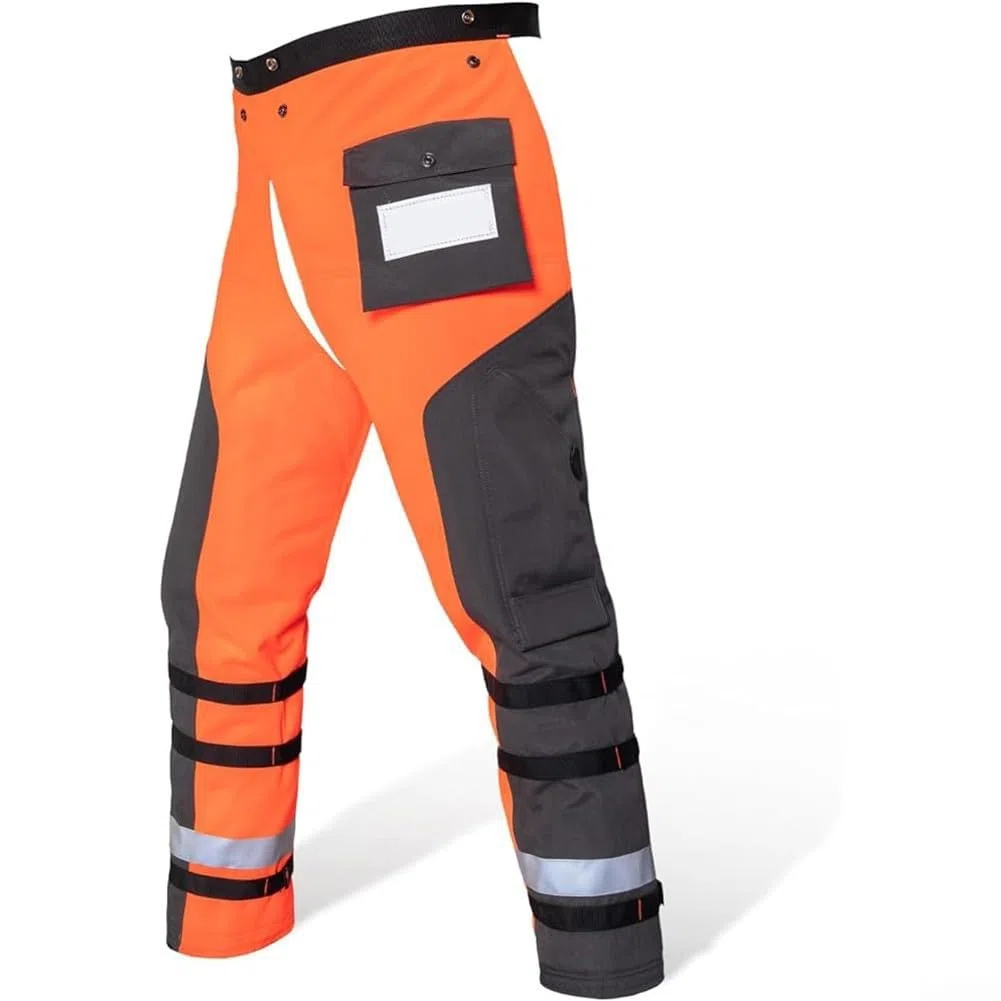 Drawup Ropa de seguridad para motosierra con 9 capas protectoras y correas de pierna de cierre rápido para uso activo en silvicultura y paisajismo