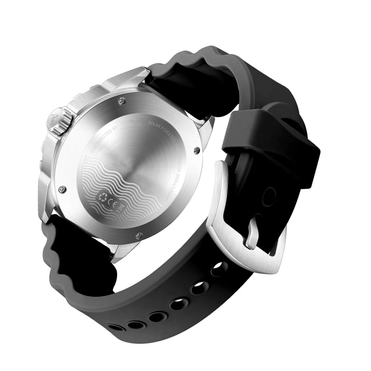 Naroote Reloj de Buceo de Cuarzo con Energía Solar, Reloj de Buceo de 300 M, con Correa de Silicona Luminosa para Hombres, Mujeres, Al Aire, Natación, Informal y de Negocios