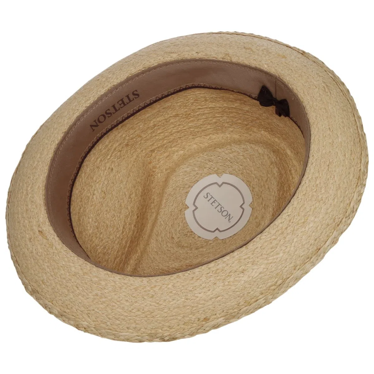 Stetson Terlaco Sombrero Fedora de Paja Proteccion UV 40 Banda Multicolor Unisex Primavera Verano