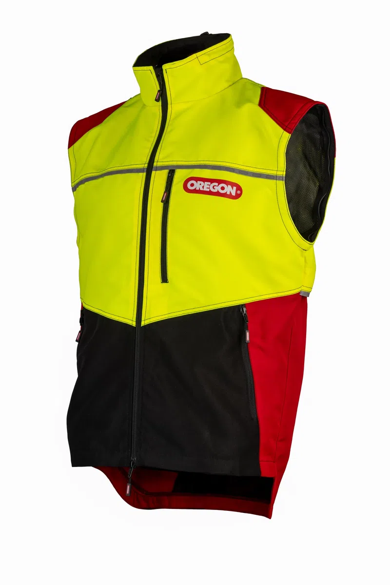 Oregon - Chaqueta Protect Pro Alta Visibilidad, Chaqueta EPI Profesional Resistente al Agua, Reflectante, con Tejido Elástico y Ventilación para Trabajos Forestales, Talla 3XL