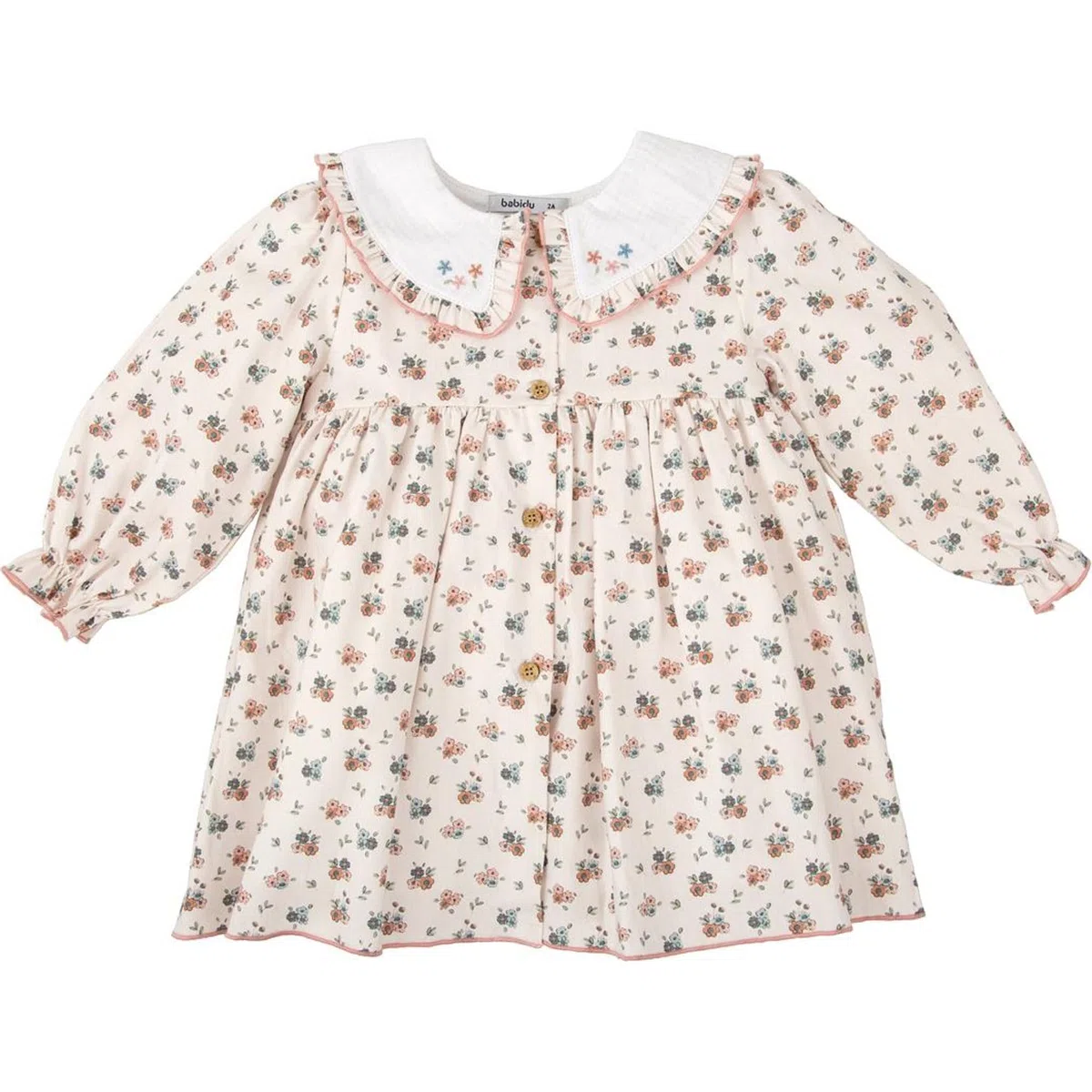 BABIDU Vestido Niña Manga Larga, Algodón Suave y Transpirable, Diseño Cómodo para el Día a Día o Eventos, Infantil