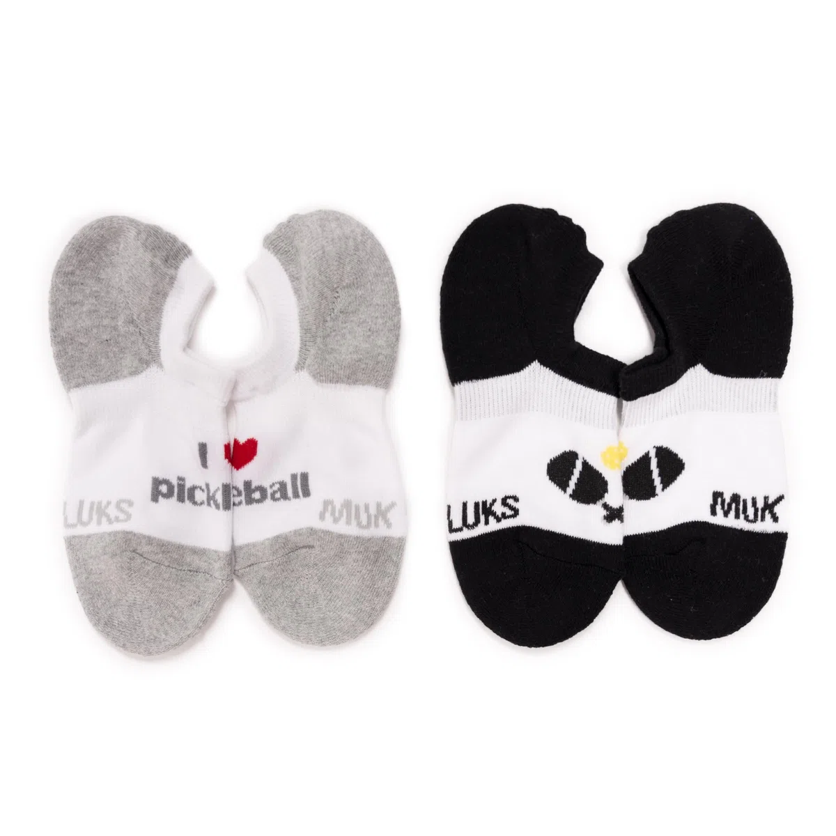 MUK LUKS Juego de 5 calcetines invisibles para pickleball para mujer, Básicos, Talla única