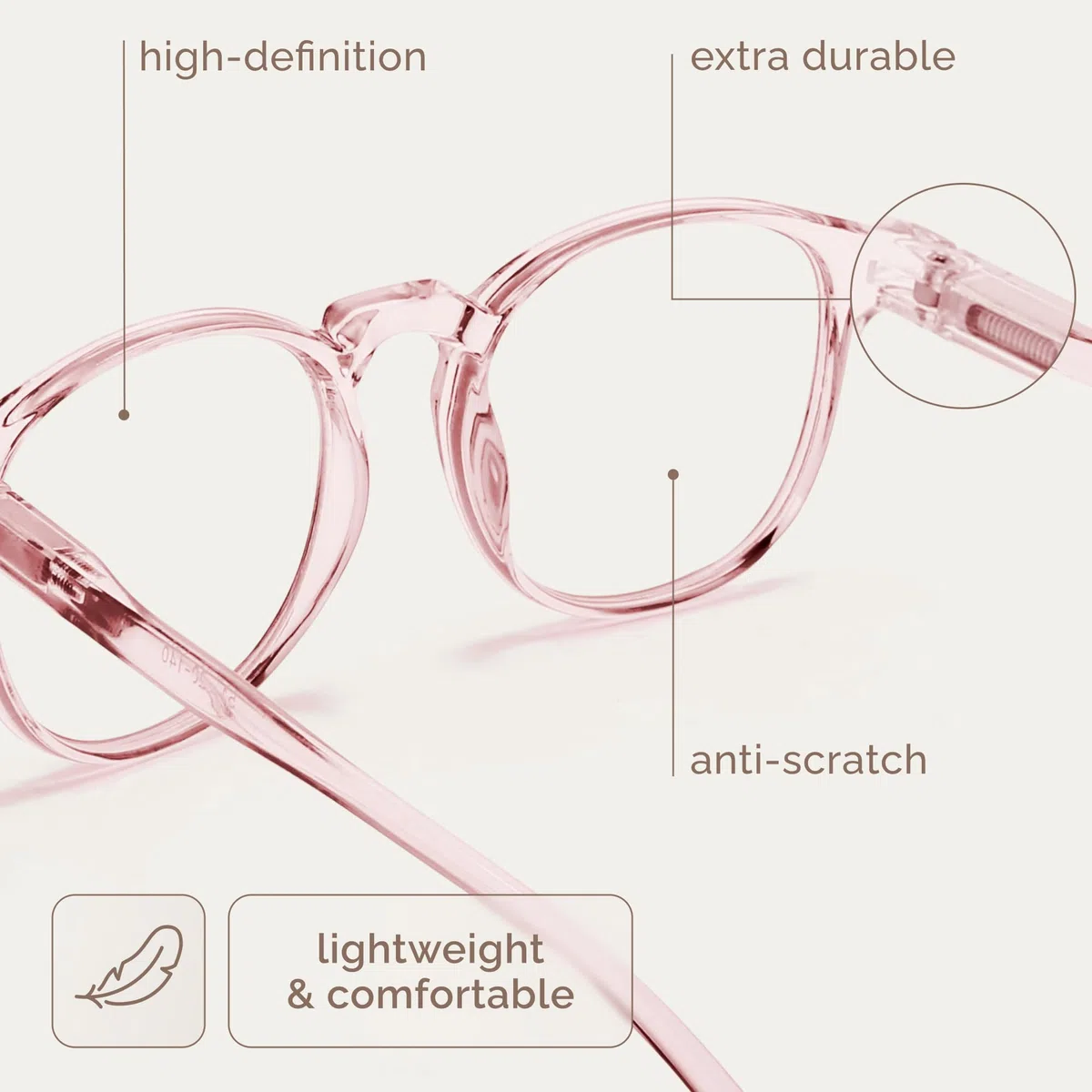 IBOANN Gafas de bloqueo de luz azul para mujer, paquete de 3 | Luz azul y protección UV, marcos redondos, estilo listo para pantalla, elegante y cómodo