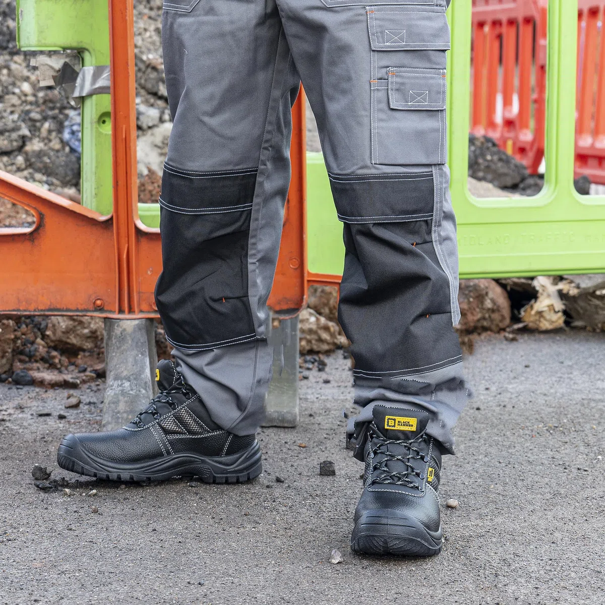 Botas de Seguridad Puntera de Acero para Hombre Resistente al Aceite y al Deslizamiento S3 SRC Zapatos de Trabajo Negro Hammer 1471 Negro (45 EU)