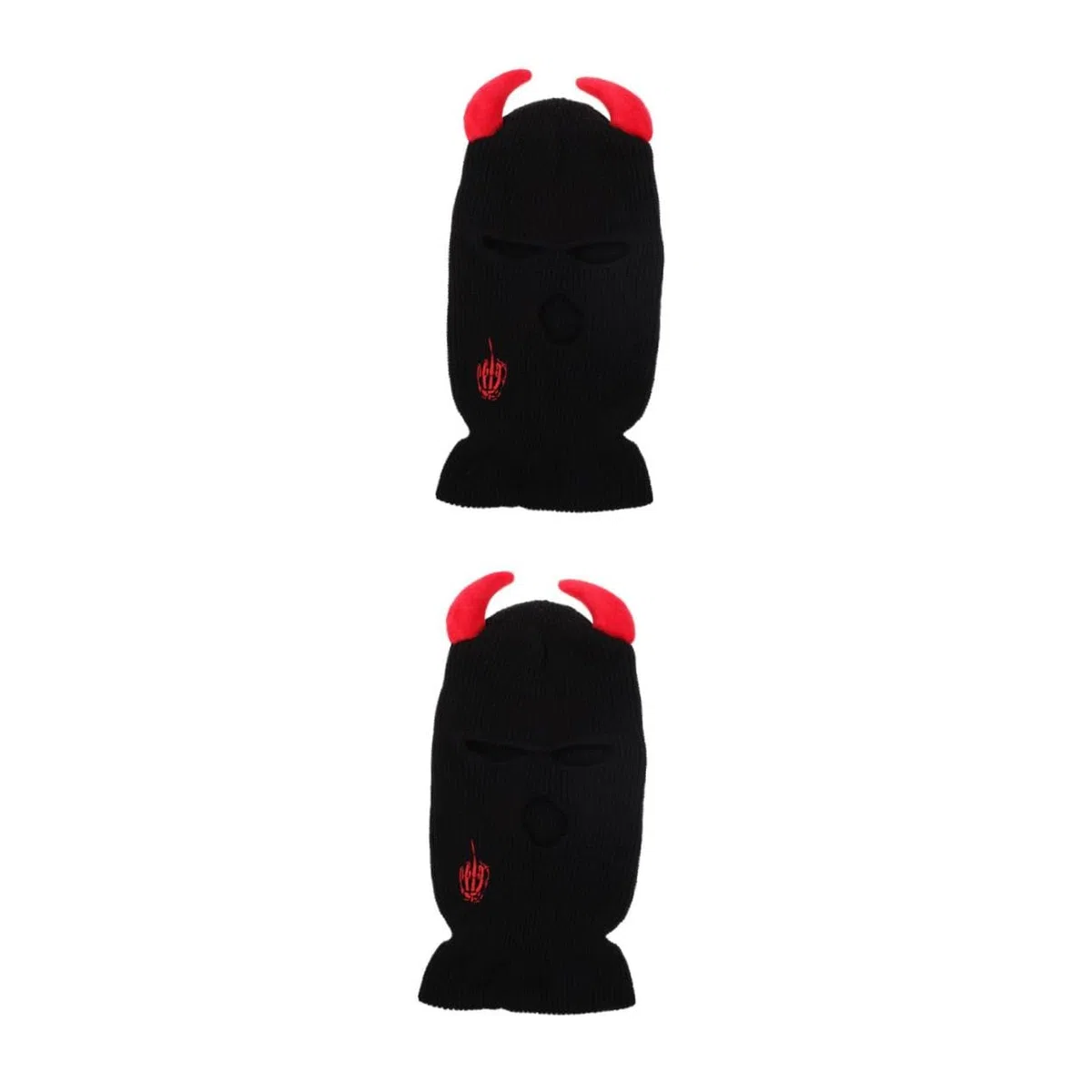 Máscara De Esquí Cubierta Facial a Prueba De Viento Tejer Gorro Máscara De Cobertura Completa Sombrero Caliente Al Aire Gorro De Esquí De Lana Black Acrílico