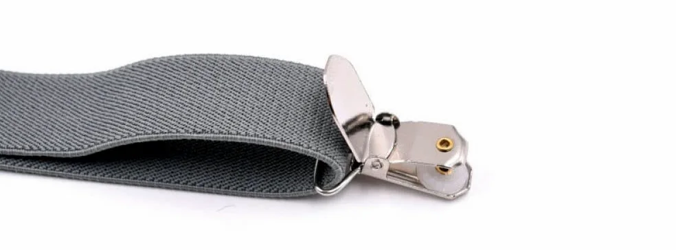 OIFAODAO， 1 Unidad de Tirantes elásticos 2,5x115 Cm for Mujer, 4 Clips, Ajustables for Hombre, for Pantalones, Correas, Accesorios Ropa for ，Tirantes para Hombre(Lightyellow)