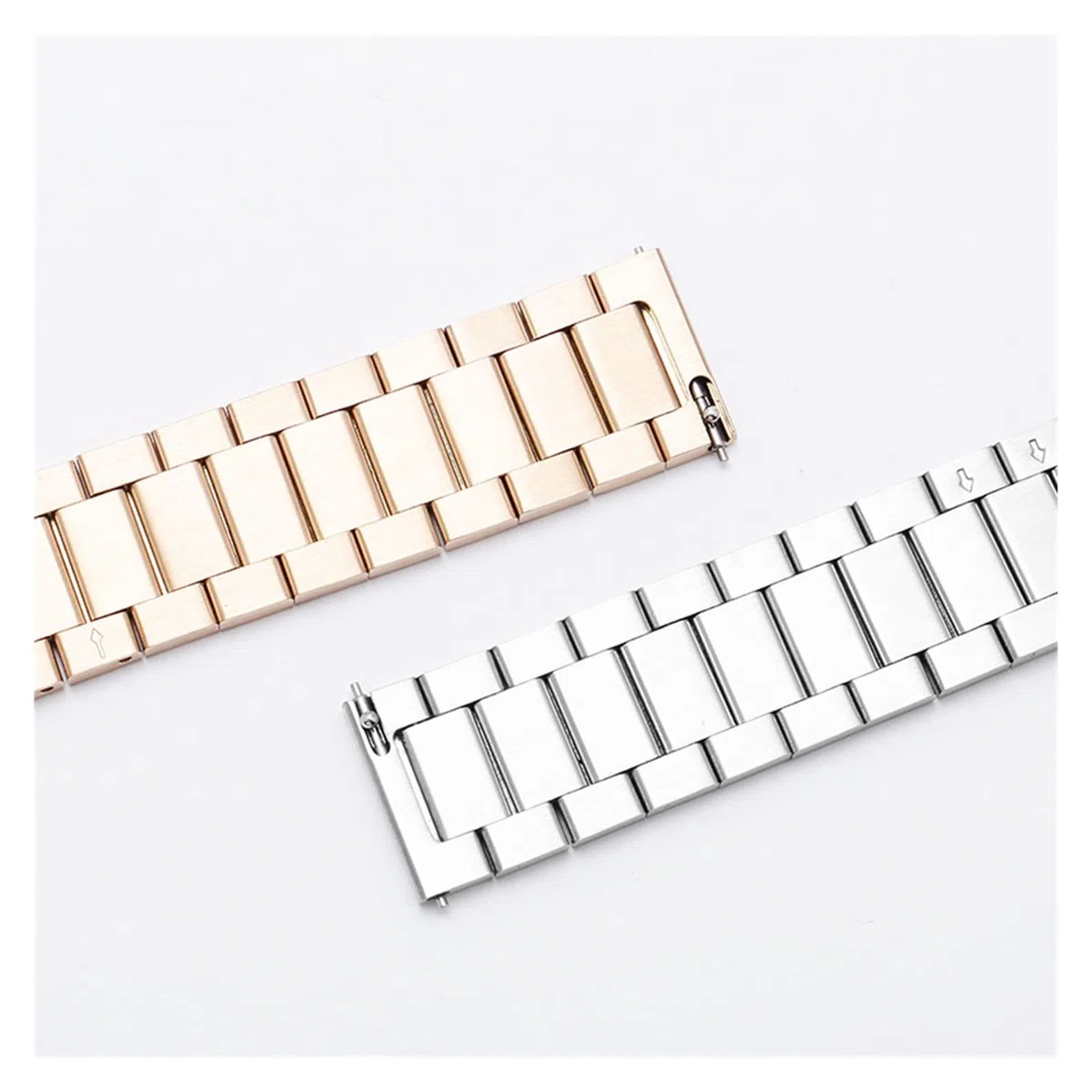 Correa de reloj, Correa de reloj, hebilla, correas acero inoxidable plateadas, 16mm, 18mm, 20mm, 22mm, correa Metal, relojes pulsera