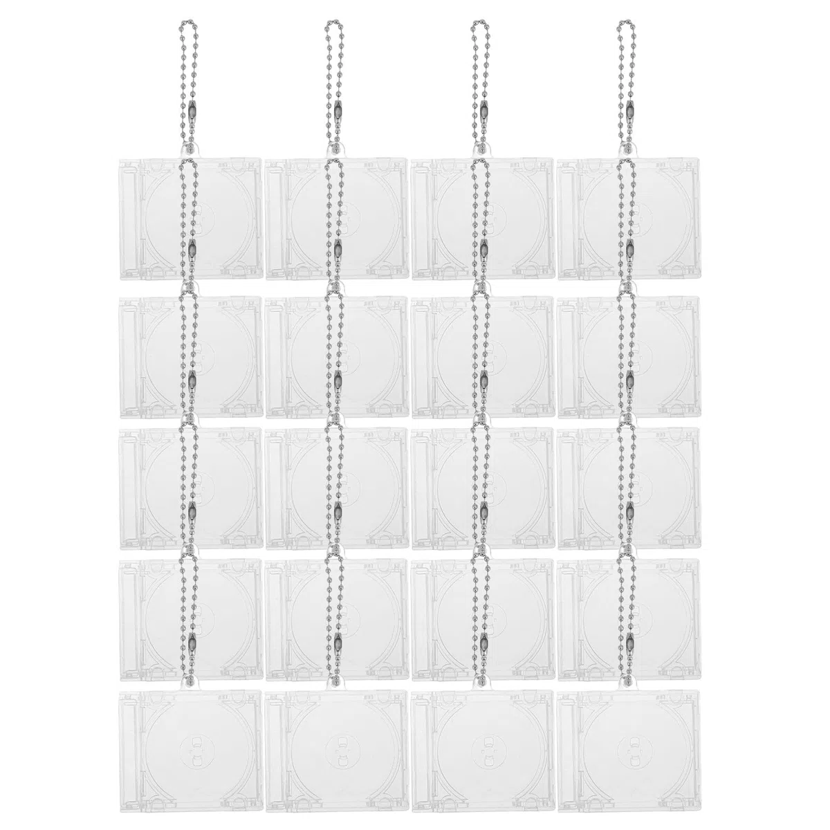 20 mini llaveros colgantes con CD, con cubierta de DVD transparente, para colgar en mochilas, bolsos o cualquier otra decoración.