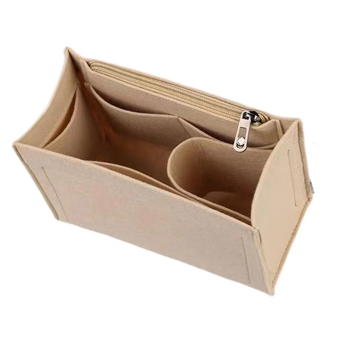3 uds. Forro de inserción fieltro, bolsa organizadora for bolso, mano, interno for almacenamiento bolsas Para Bolso(Khaki,L)