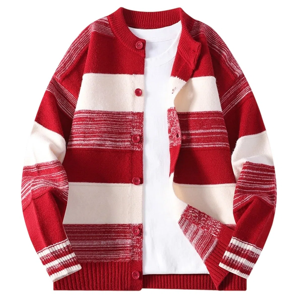 Cardigan Punto Hombre, Chaqueta De Lana Hombre Cuello Chal con Cable Suéte Manga Larga De Color Sólido Elegante Cálido Jersey con Botones para La Moda Diaria Y Comodidad