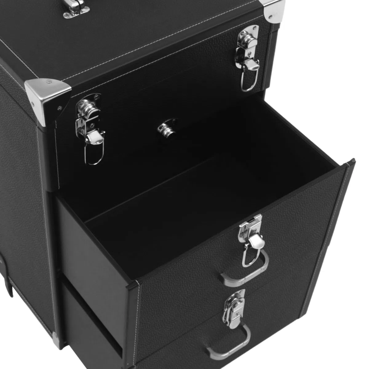 Carro de maquillaje, maletín con ruedas, organizador de esmalte de uñas, joyas de viaje, maletín de viaje cosmético con 4 ruedas, 03 piel sintética, maletín de maquillaje, adecuado para viajes