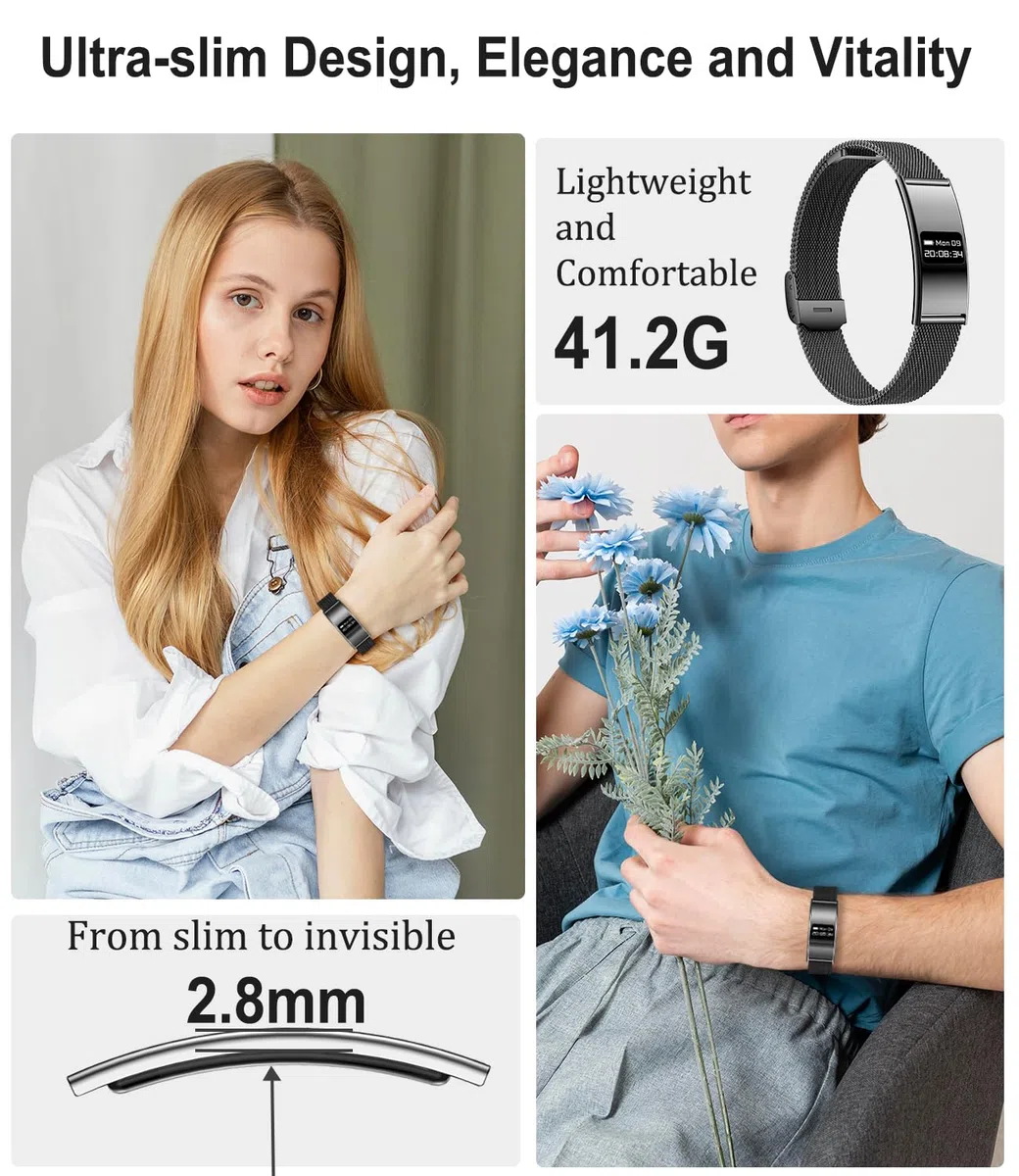 Pulsera Inteligente Unisex, Reloj Deportivo con Monitor de frecuencia cardíaca, oxígeno en Sangre, sueño, Impermeable, múltiples Modos Deportivos, Compatible con Android/iOS.