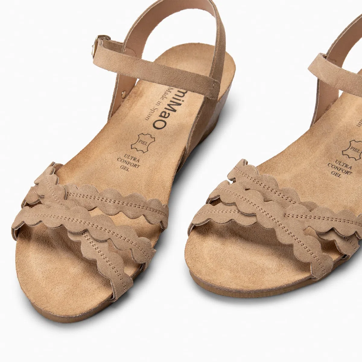 miMaO. Sandalias BIO con cuña. Fabricado en España