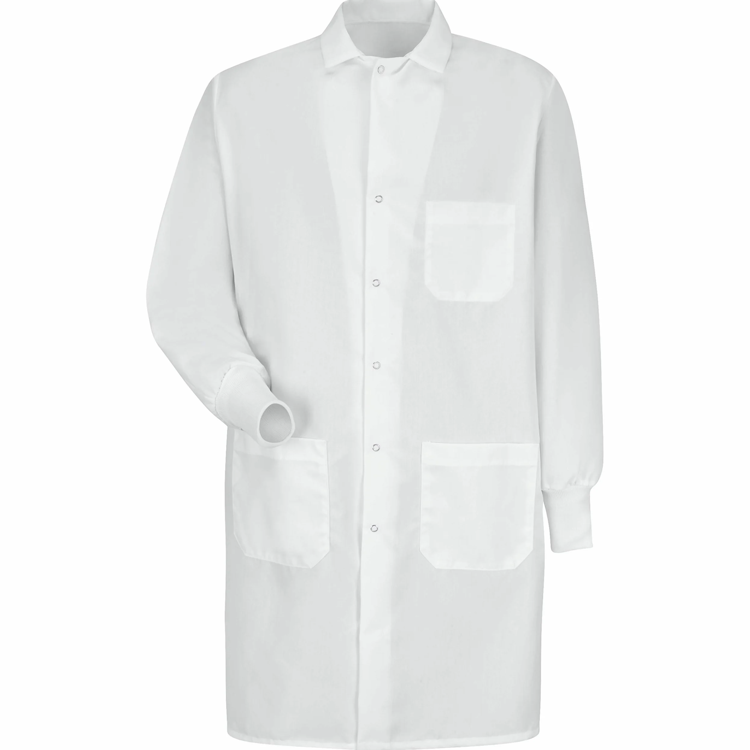 Rojo Kap Hombres especializados de Unisex, bata de laboratorio - Blanco -