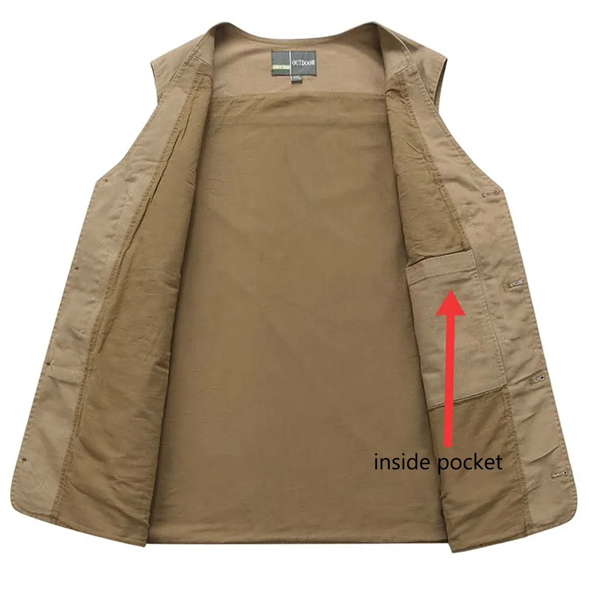 Hombres Chaleco de Pesca con Multibolsillos Respirable para Cámping Fotografía Caza Senderismo Viajes(Size:3XL,Color:Verde)