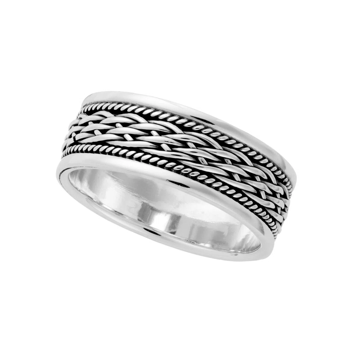 Silverly Anillos de Compromiso con Nudo Celta | Anillos de Plata de Ley para Mujer | Alianza de Boda Trenzada de 8mm de Ancho en Plata Maciza 925 para Hombre | Anillos de Boda para Él y para Ella