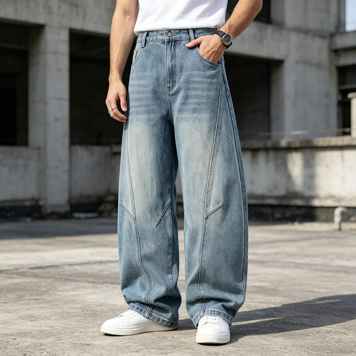 Genérico Vaqueros para Hombre Pantalones De Chándal para Hombre Elásticos Casuales Desgastados De Pierna Recta Suaves Cómodos Uso Diario Vaqueros Pantalones Corte Recto Denim