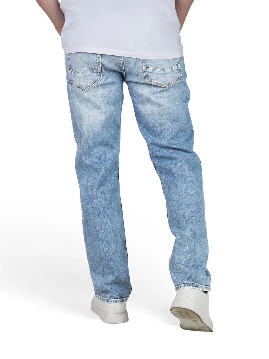 Cross Pantalones vaqueros para hombre, elásticos, cómodos/relajados, pantalones vaqueros Antonio, color azul y negro, 30, 31, 32, 33, 34, 36, 38, 40