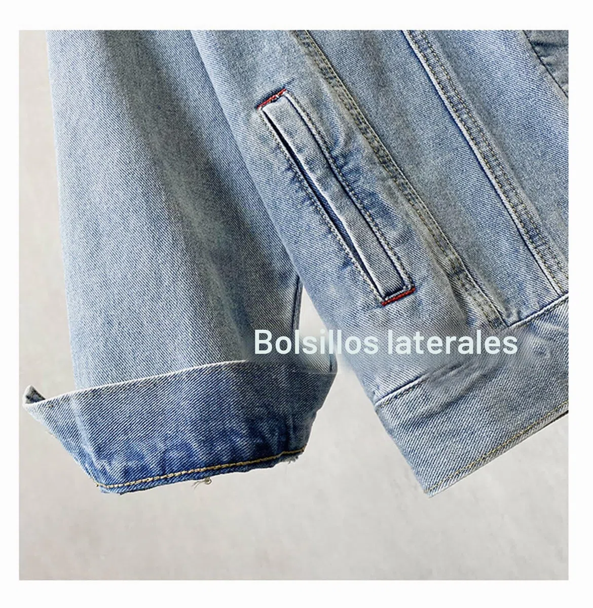 Chaqueta Vaquera Mujer Oversize Casual Trucker Chaqueta Vaquera con Bolsillos Abrigo Entretiempo Primavera Otoño