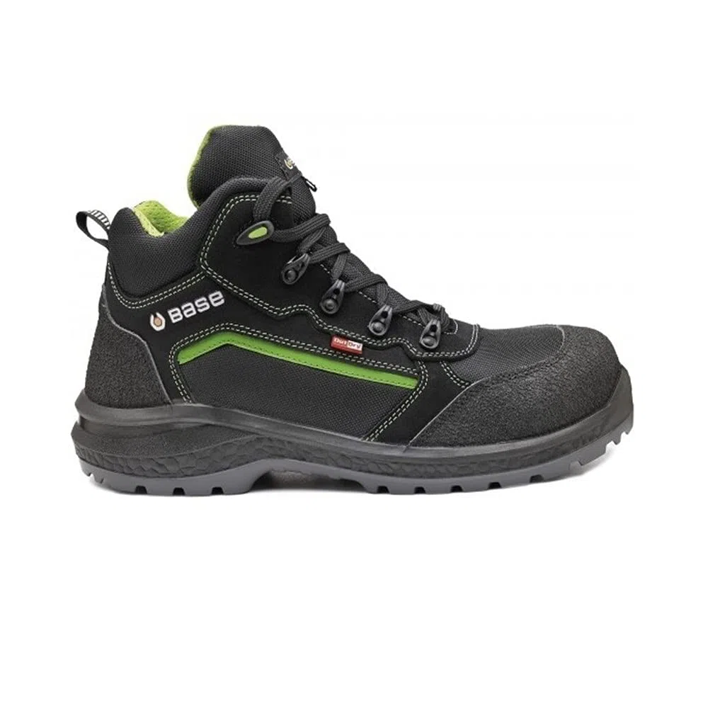BASE Protection Be-Powerful Top S3 WR Ci SRC Zapato de Seguridad, Talla: 43, Color: Negro/Verde, B0898BGN43
