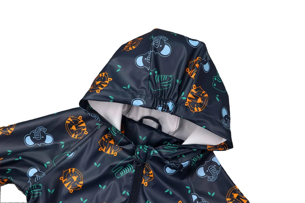 PU Impermeables de Viaje Niños Chubasqueros Entero Niña Traje de Lluvia Mono Poncho 3 en 1 Bebe Traje de Charco Infantil Chaqueta Impermeable Senderismo 1-6 Años