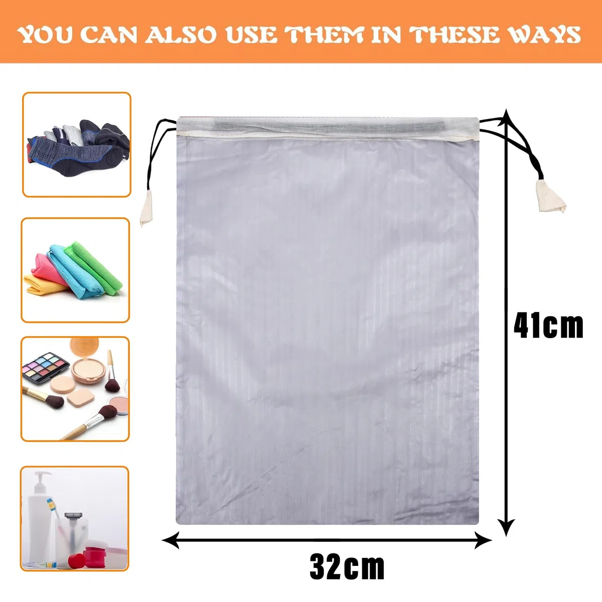 Kuber Industries Funda para zapatos | Bolsas de almacenamiento de zapatos de viaje | Bolsas de almacenamiento de PVC | Funda de zapatos con cordón | Organizador de almacenamiento de zapatos