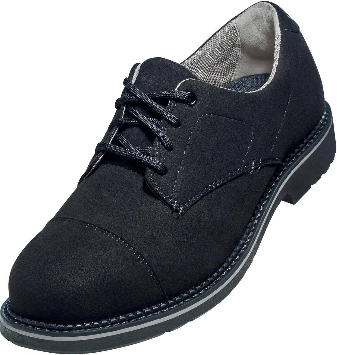 Uvex 1 Zapatos de seguridad con puntera de acero, zapatos de trabajo resistentes y transpirables S3 SRC, unisex, color negro, talla 51