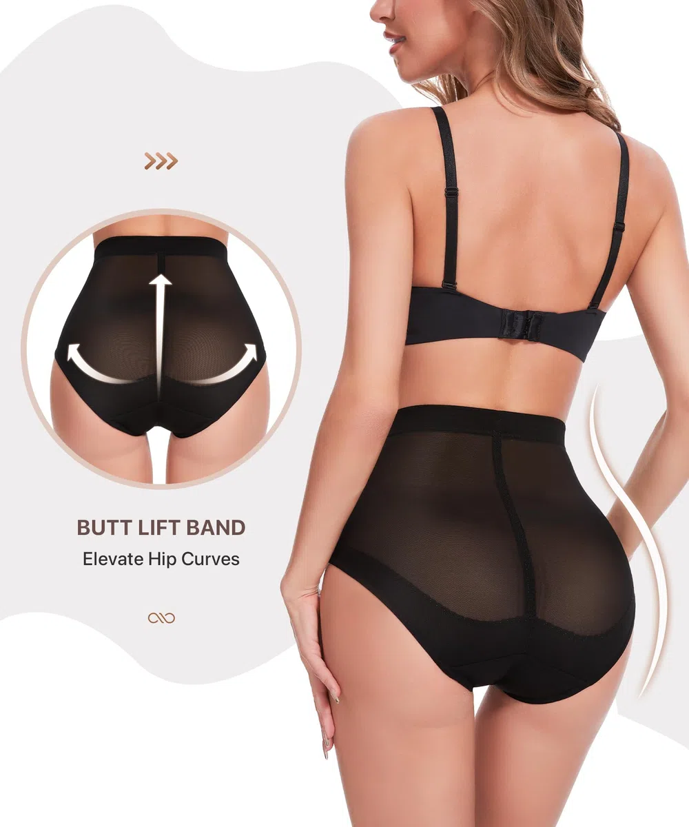 GYDEK Bragas moldeadoras para mujer con control de abdomen, cintura alta, tanga, faja moldeadora sin costuras, ropa interior de compresión