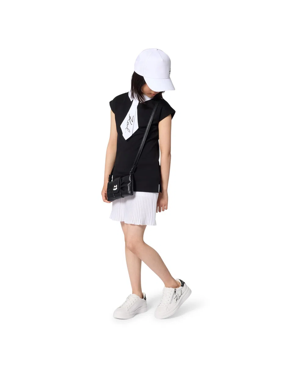 Karl Lagerfeld Vestido para niña, Negro, 16 años
