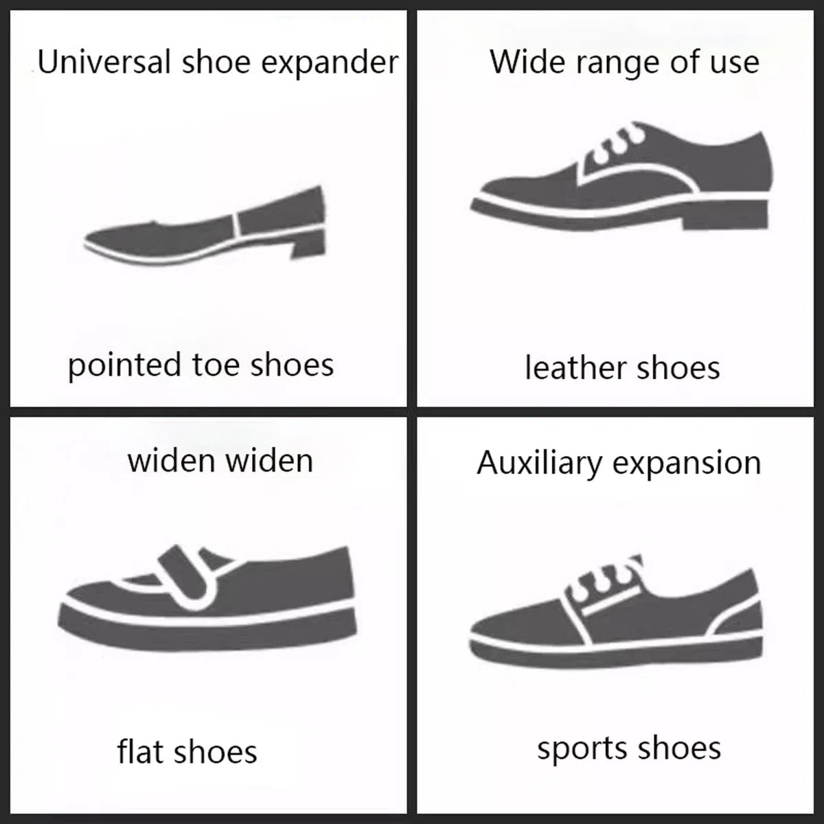 REVAHI Camilla De Zapatos, expansor de zapatos ajustable en 4 direcciones, Estirador de zapatos para hombres y mujeres