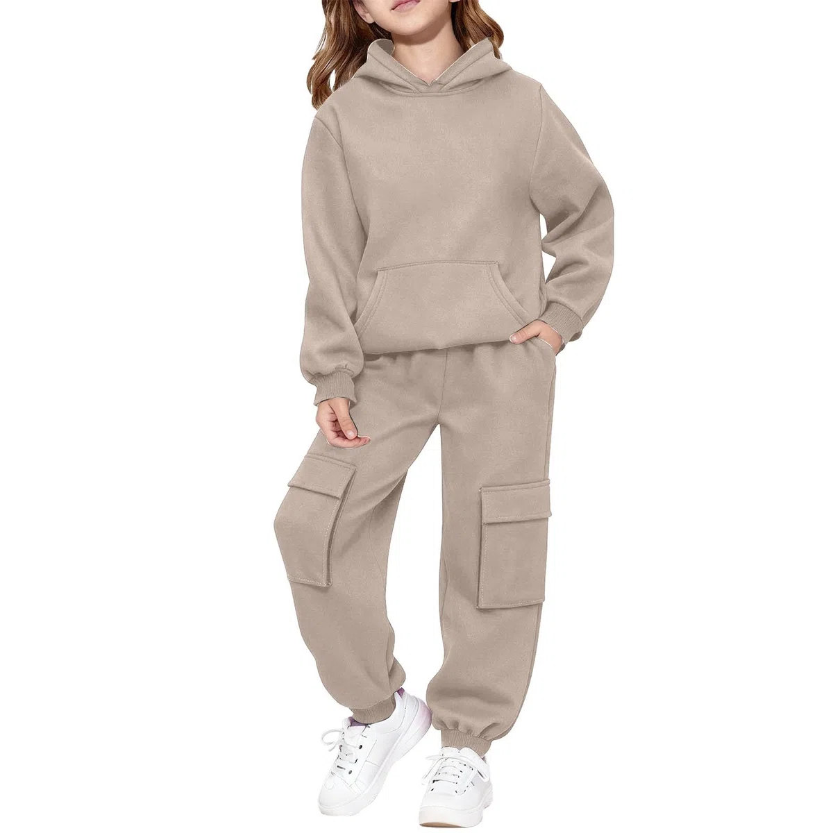 Conjunto deportivo de 2 piezas para niños y niñas, ropa deportiva de manga larga, sudadera con capucha y pantalones deportivos casuales