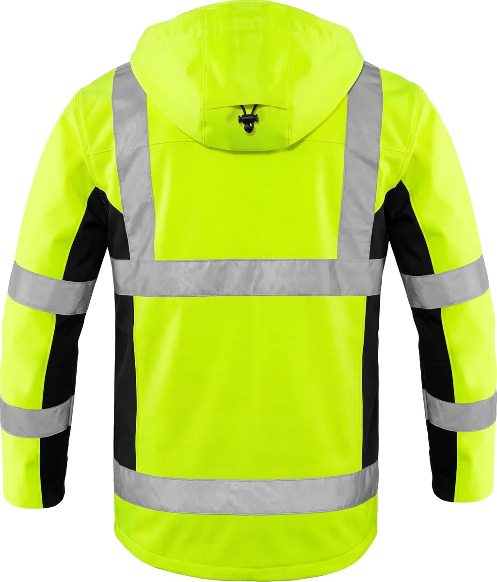 ACE Constructor HiViz Chaqueta impermeable: chaqueta de alta visibilidad impermeable con reflectantes y capucha - Normas EN ISO 20471 y EN 343 - Tallas S a 4XL