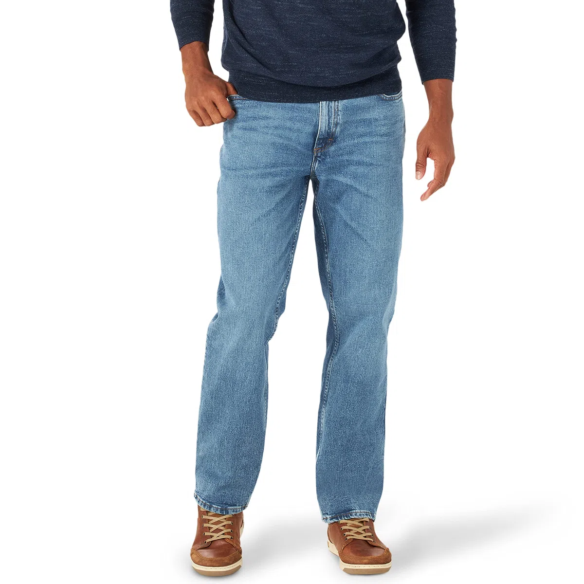 Lee Legendary Pantalones Vaqueros para Hombre, Corte Holgado y Rectos, Azul Verdadero, 34W x 30L