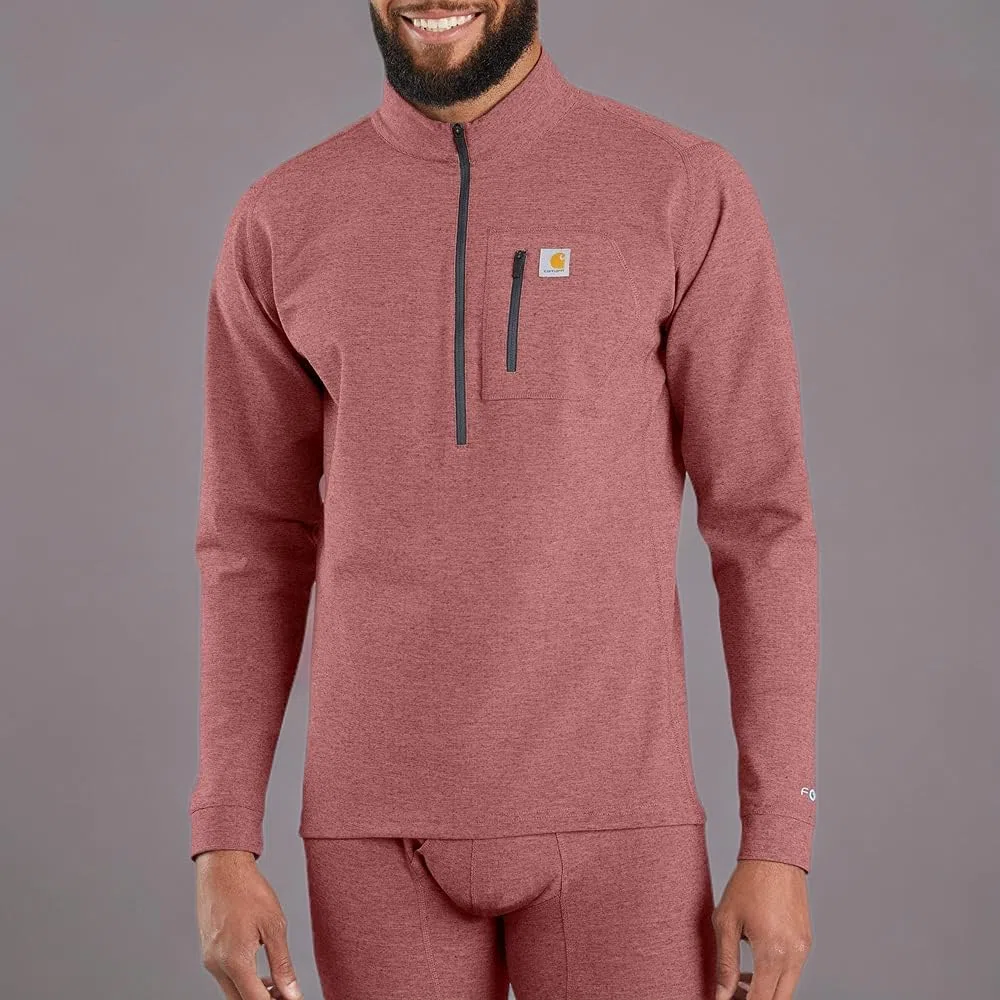 Carhartt Base Force Tech Quarter-Zip Thermal Base Layer Long Sleeve Shirt Camiseta Hombre (Pack de 1)