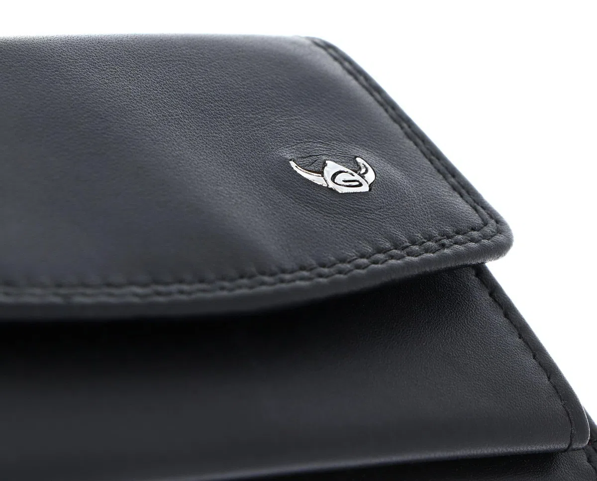 Golden Head Cuero Monedero Polo RFID Protect Minischeintasche 1314 Schwarz Negro