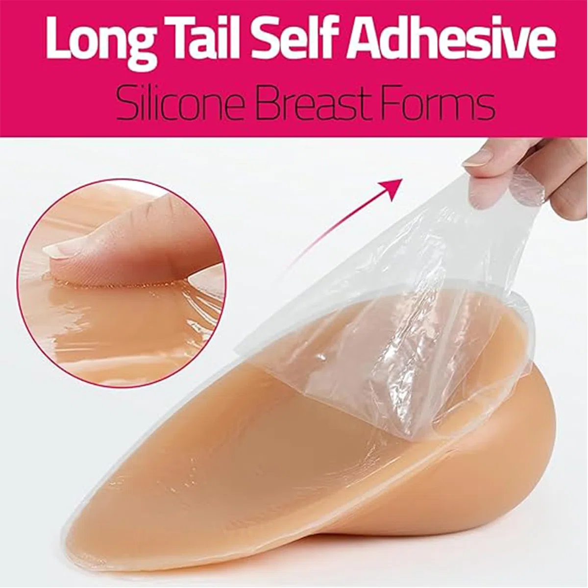 Formas de Senos de Silicona con Forma de Cola Larga/Pechos Falsos autoadhesivos para travestis, mastectomía transgénero y Cosplay/Pechos protésicos,Suntan,EE|Cup (1600g/Pair)