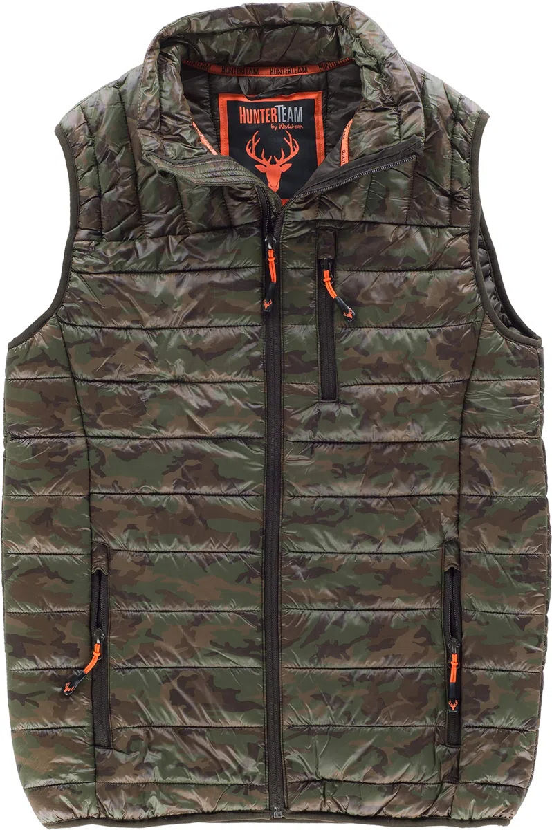Work Team Chaleco acolchado, con 2 bolsillos laterales. HOMBRE Camuflage Marron 3XL