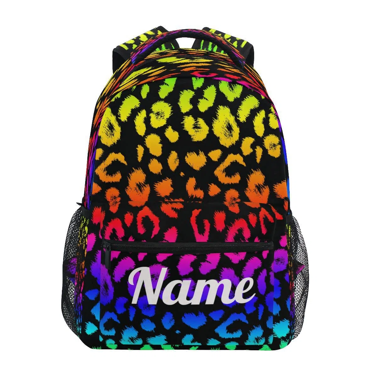 Custom1 - Mochila para niños con texto en inglés "Añade tu nombre", mochila para estudiantes primarias, bolsa para libros para niños y niñas, Personalizado12, talla única