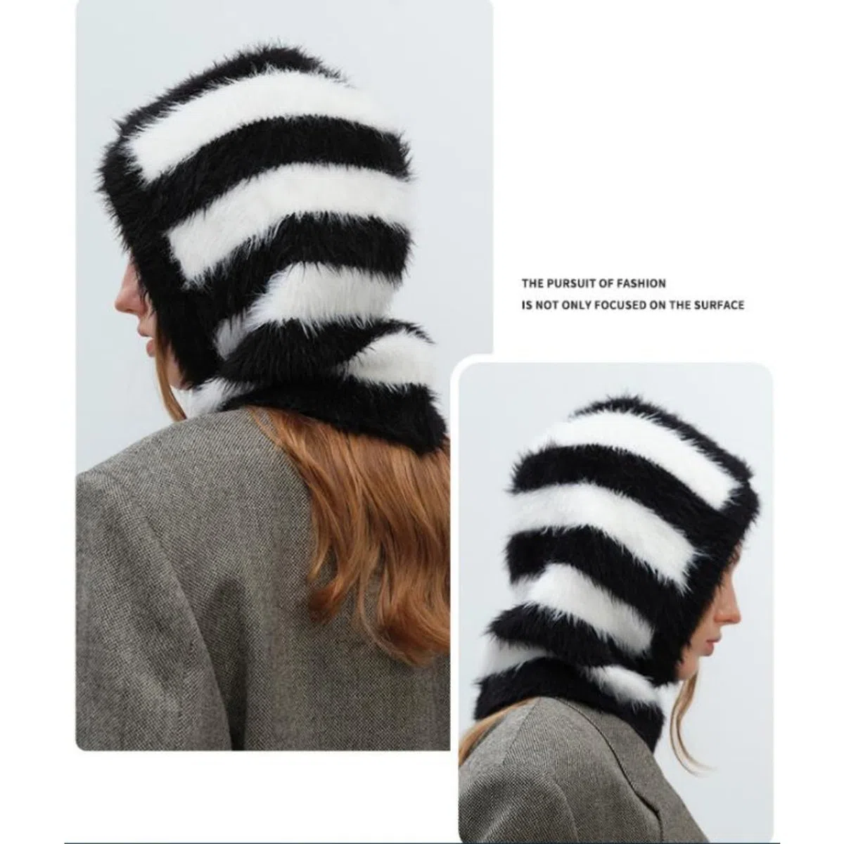Sombreros de invierno para mujer, con capucha, pasamontañas, de punto, resistente al viento, para esquí, calavera, gorro, calentador de cuello, bufanda, casco