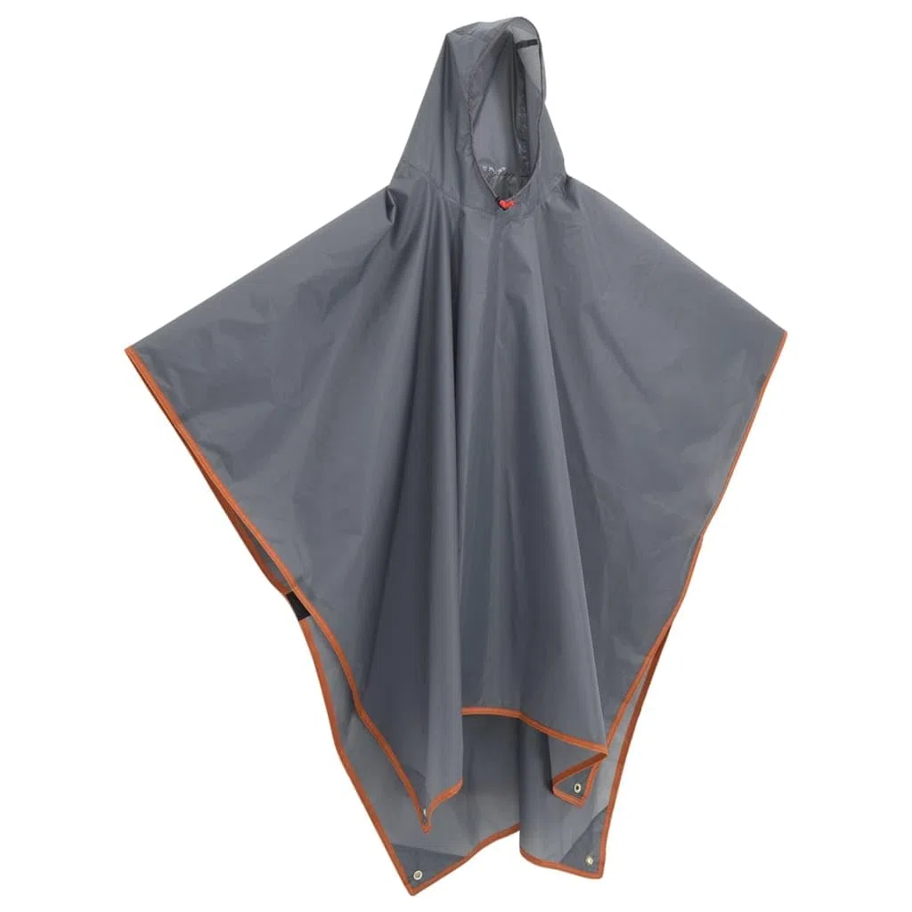 Poncho de lluvia con capucha 2 en 1 diseño de poliéster 223x, impermeable y plegable, con cierres de como mangas, versátil como lona de camping, manta de pícnic, para exteriores, trekking